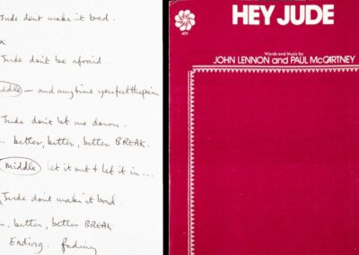 The Beatles’ handwritten ‘Hey Jude’ lyrics sell for $910,000 at auction